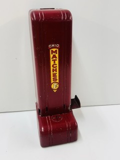 VTG OHIO MATCHES ONE CENT COIN OPERATED MATCH DISPENSER