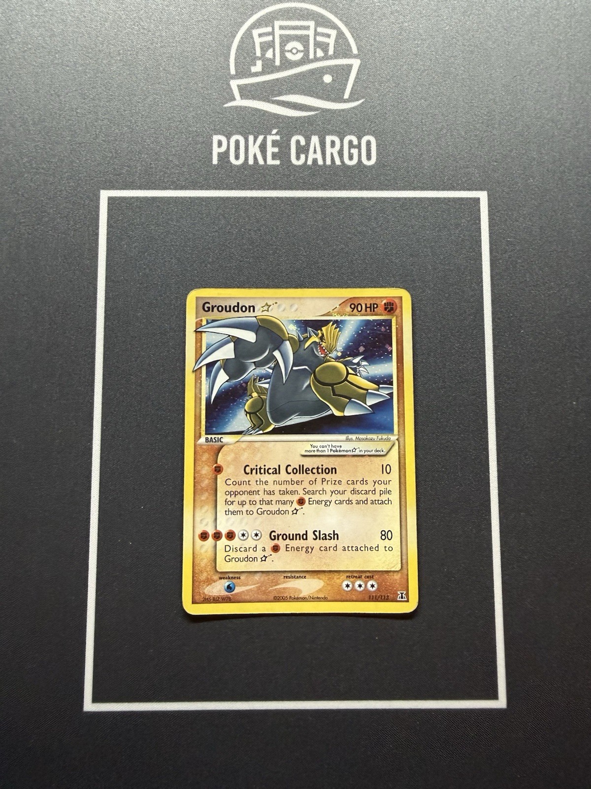 Groudon Gold Star 111/113 Pokemon EX Delta Species 2005 MP