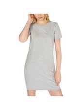 MICHAEL KORS Womens Gray Heather Short Sleeve Short Shirt Dress Size: M