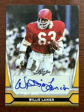 Willie Lanier 2021 Leaf Flash Autograph Gold #BA-WL1 HOF Chiefs