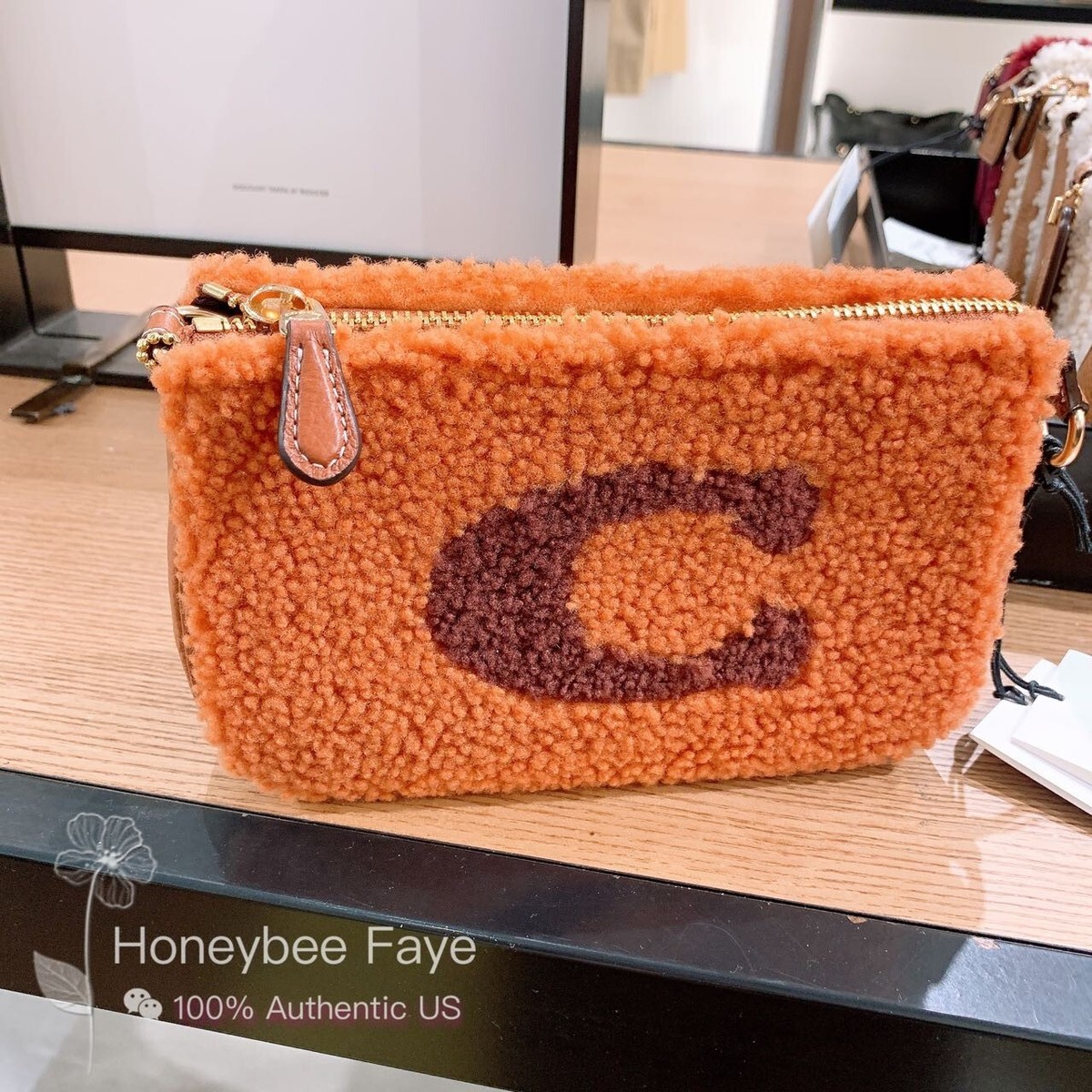 NWT Coach Nolita 19 In Shearling With Coach Motif CE691 | eBay