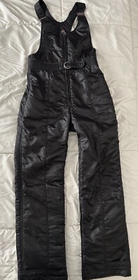 Profile Sports Black Snow Ski Bibs Overalls Pants 1980 Retro Vintage  Women s M