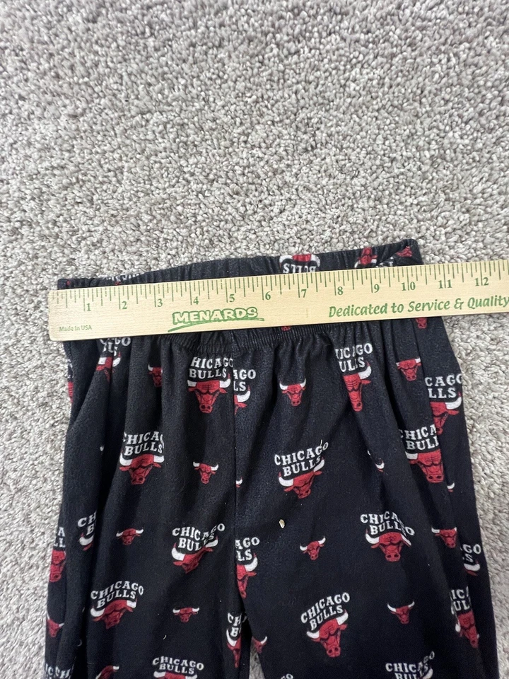 Chicago Bulls Official NBA Youth Kids Size 8 Print All Over Pajama Pants - Image 3 of 4