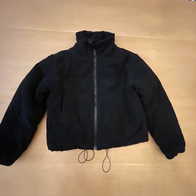 Women's Princess Polly Sz Black Puffer Jacket Corduroy 100% Cotton High  Neck