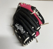 Rawlings Tee Ball Base/Softball Glove PL95PB Pink Black Player Series Kids RGT