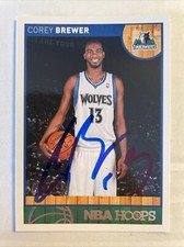 2013 Hoops Corey Brewer Autographed Card Minnesota Timberwolves #251 CB1851