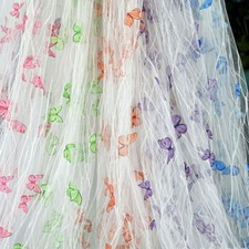 Lace 3D Embroidery Fabric Butterfly Mesh Fabric for Bridal Dress Tulle Voile 1YD