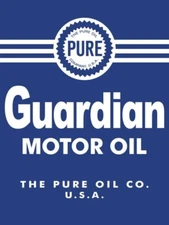 Guardian Motor Oil by the Pure Oil Company NEW Metal Sign: 9x12" Ships Free