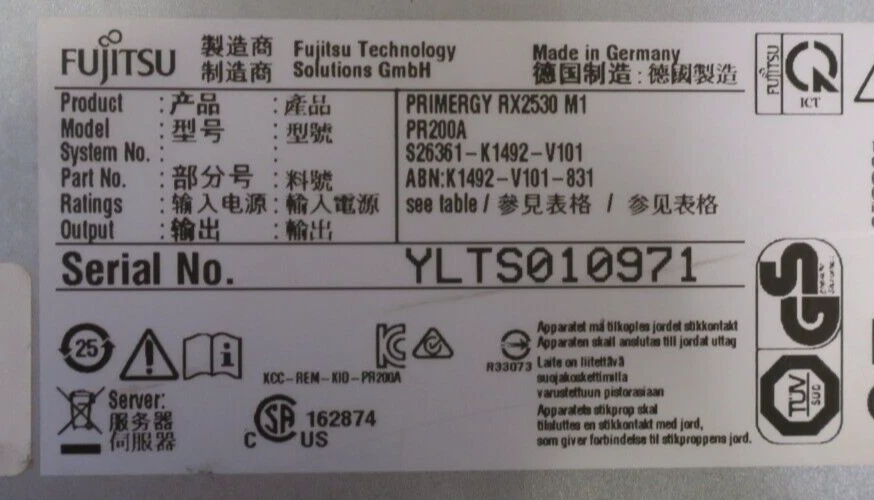 Fujitsu Primergy RX2530 M1 2x 10C E5-2650V3 256GB RAM 2x 300GB HDD 4-Bay Server - Image 4 of 4