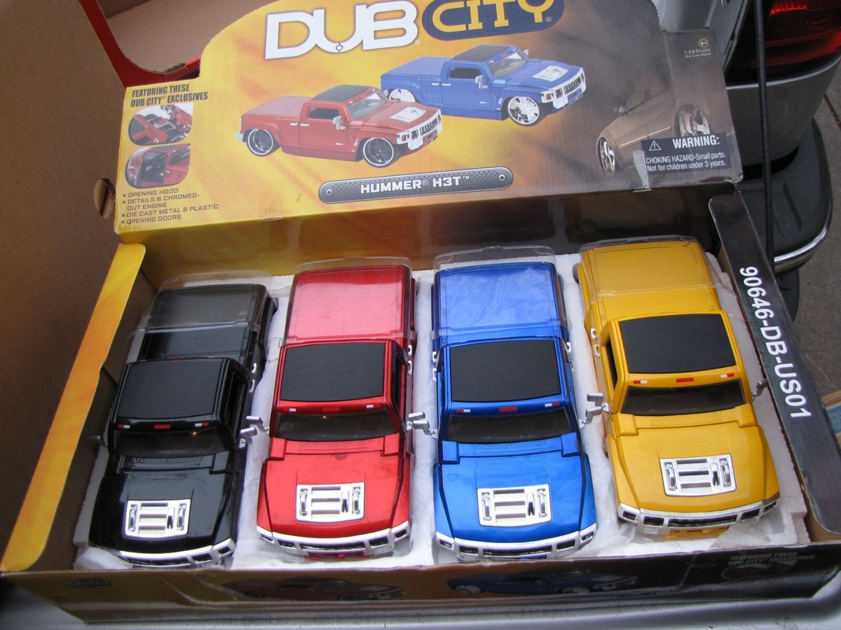 JADA 1:24 Scale Dub City Kustoms Hummer H3T 4 PIECE SET FREE