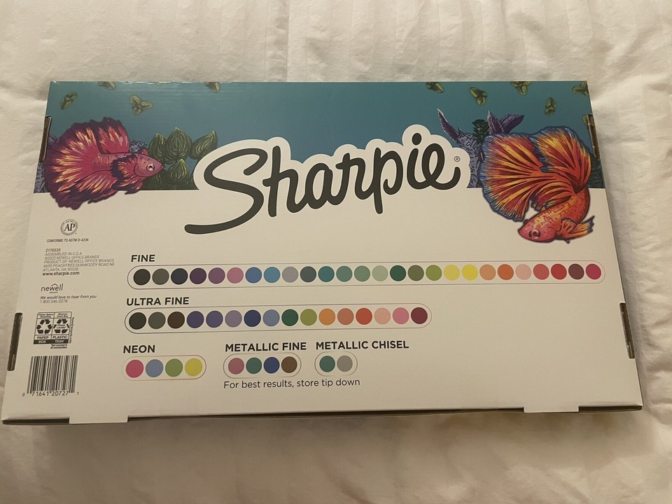 Sharpie 52ct Permanent Markers Fine Tip Holiday 2022 Tropical Colors eBay