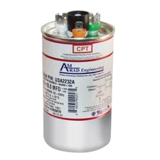AmRad USA2232A Round Run Capacitor 40+10 uF MFD 370 / 440 Volt Made in USA