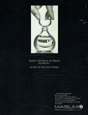 Werbung Advertising 099 1969 Parfum Eau Toilette Masumi by Coty