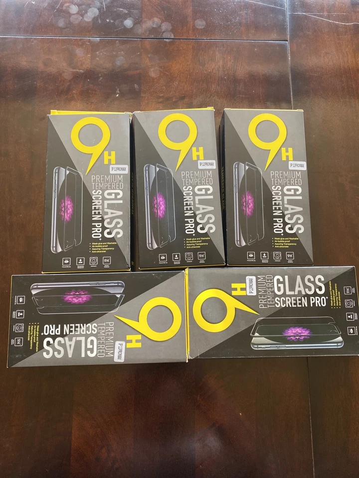 Venta al por mayor Lote 20 protectores de pantalla de vidrio templado para iPhone 12 Pro Max Foto 3 de 4