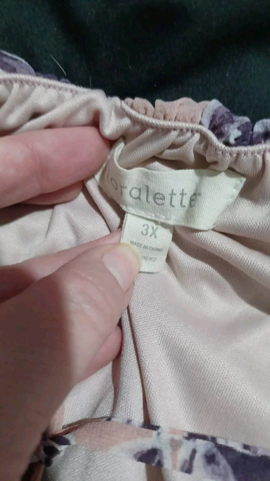 Loralette Floral Ruffle High Low Maxi Dress 3x - Image 4 of 4