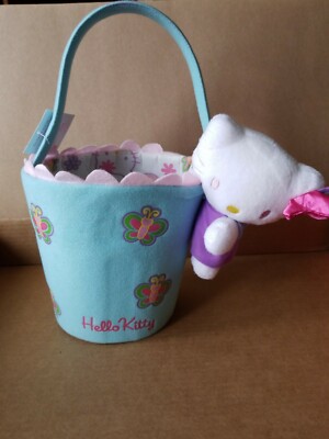 New Sturdy Blue Hello Kitty Sturdy Easter Basket Halloween