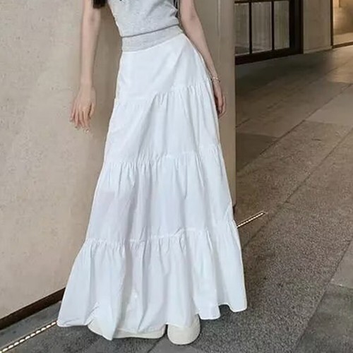 Sophisticated Bohemian Maxi Skirt For Women Classic Pleated Look Year Round - Picture 12 of 22