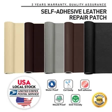 Self Adhesive Vinyl Faux Leather Fabric Repair Patch Kit for Car seat Sofa Couch
