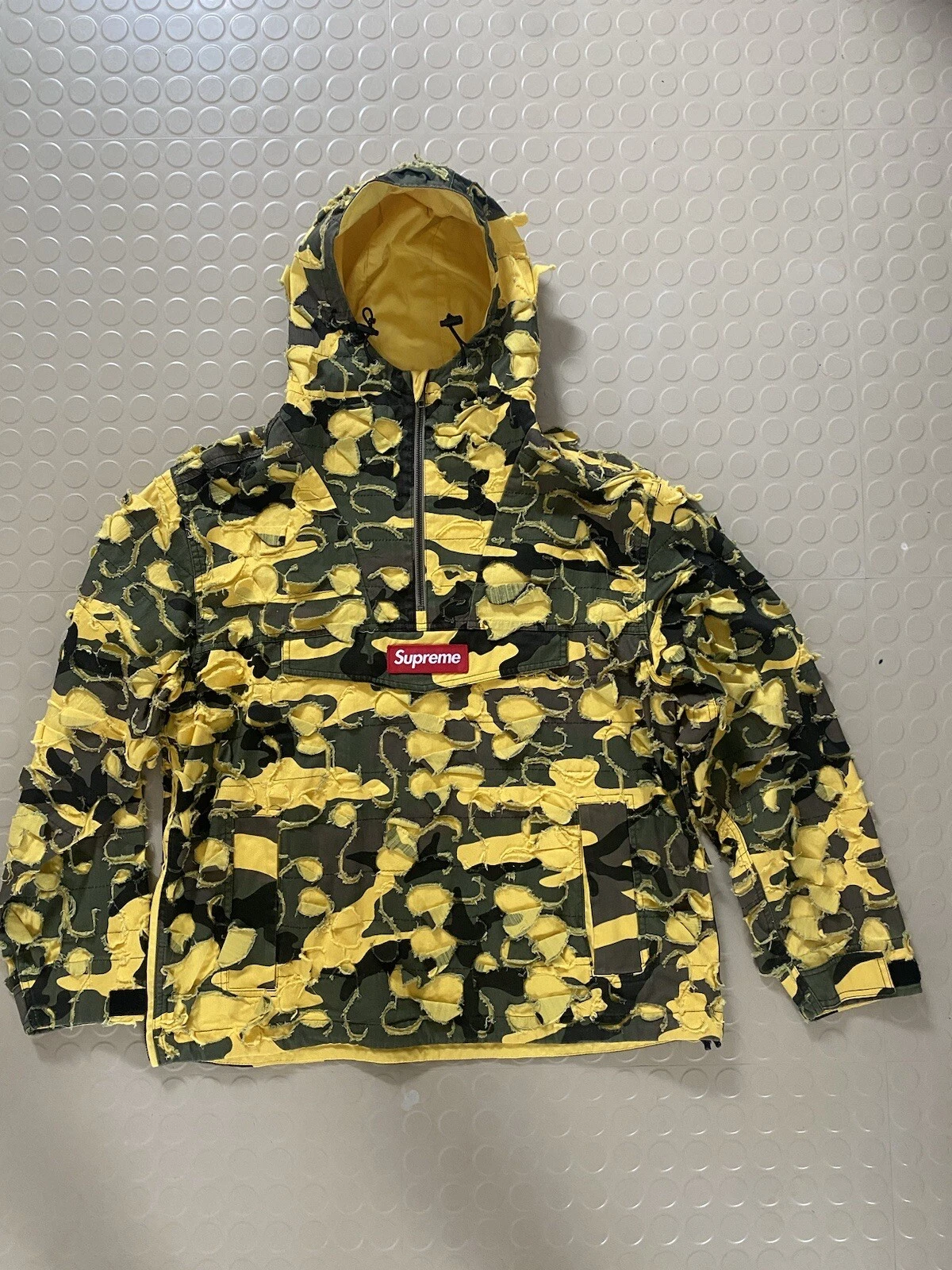 Veste anorak homme Supreme Griffin camouflage jaune