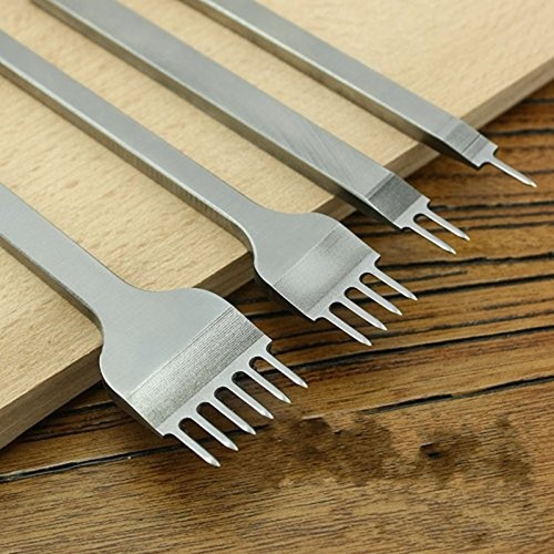 Aiskaer white Steel 4mm 1/2/4/6 Prong DIY Diamond Lacing Stitching Chisel Set...