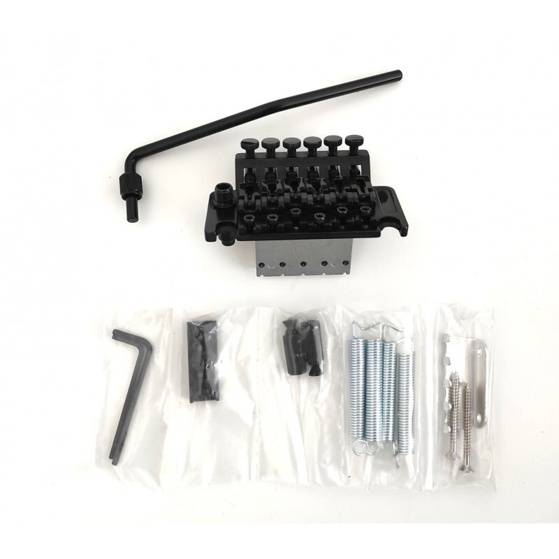 Black FLoyd Rose Single locking system Tremolo, R2 42mm Nut, block 