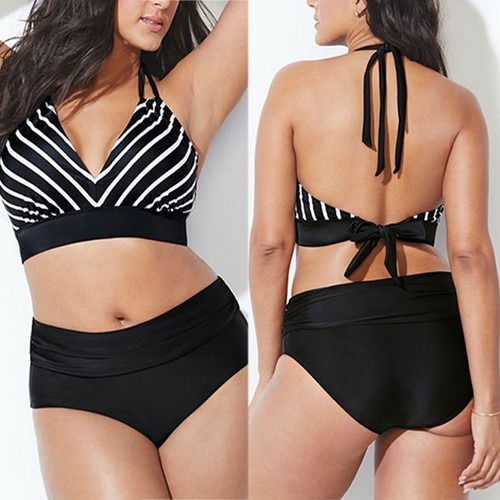 Dame Badeanzug Push Up Bikini Set High Waist Schwimmanzug Bademode Übergröße */ - Bild 3 von 33