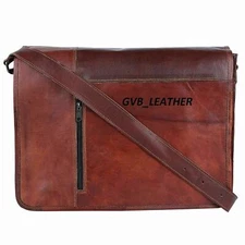 Vintage Leather Messenger Laptop Travel Briefcase Shoulder Satchel Bag best gift