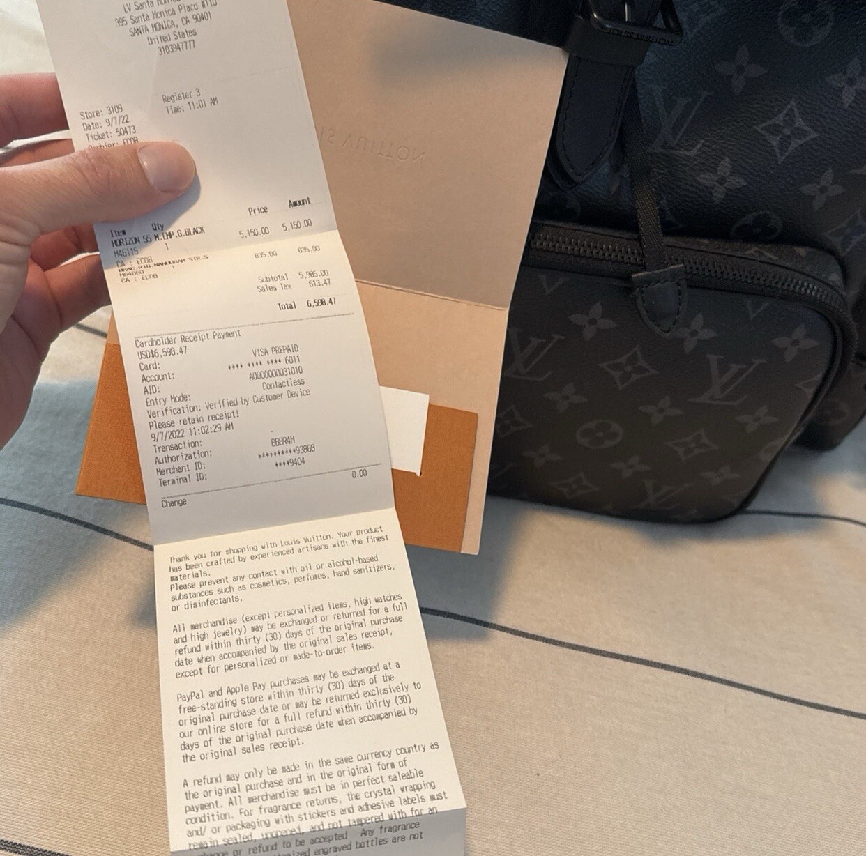 Authentic LOUIS VUITTON Monogram Eclipse Trio Bac… - image 14