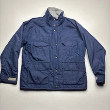 Columbia Thinsulate Jacket Mens Thermal Insulation Blue Full Zip Hooded Pocket