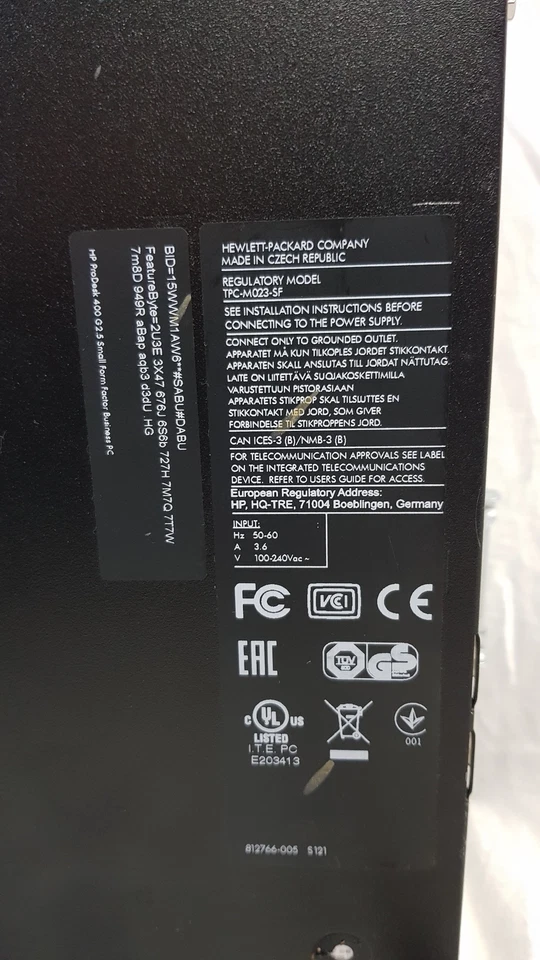 SOME PARTS REMOVED!! HP prodesk 400 g2.5 3.70 Ghz Intel Core i3-4170 4GB No HDD - Image 3 of 4