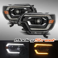 For 12-15 Toyota Tacoma Projector PRO-Series Headlights Replacement Black