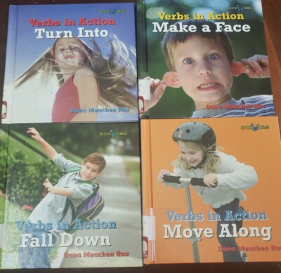 4 verbs in action books by Dana Meachen Rau
