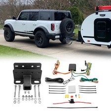 Trailer Hitch 2 Receiver W Wiring For Ford Bronco W Led Taillight 2021-2026