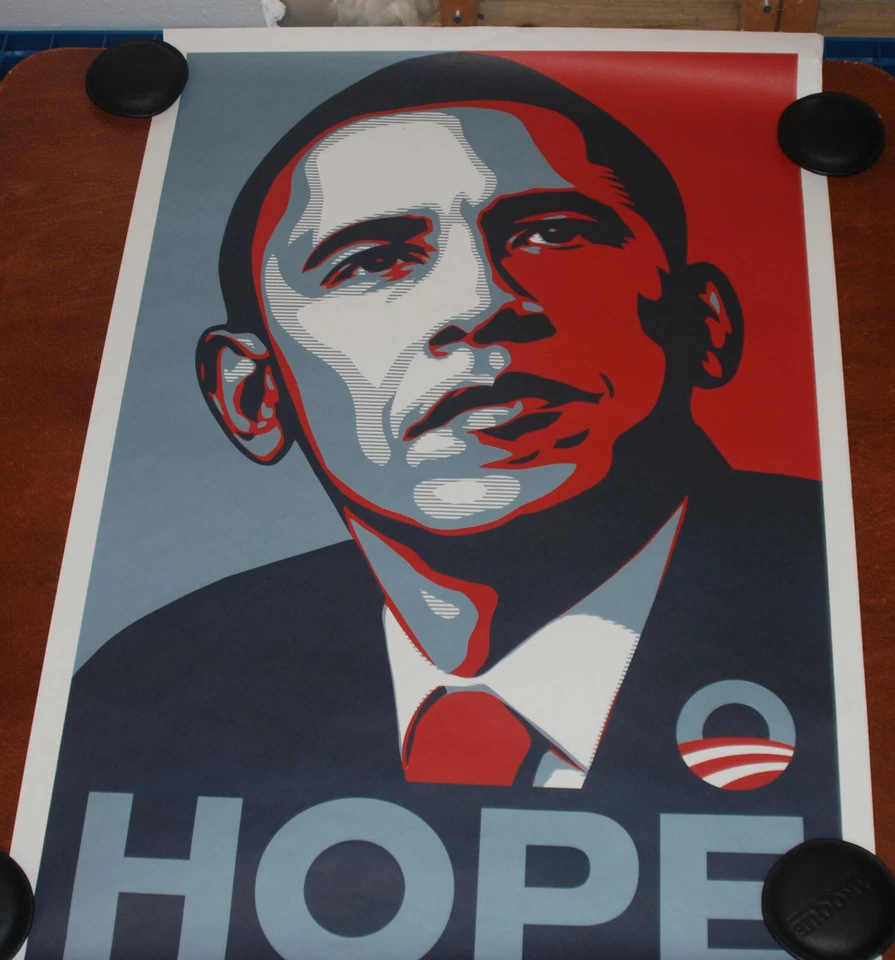 Shepard Fairey Art Print HOPE 2008 Campaign Rally President Barack Obama Poster - Image 2 of 4