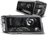 Scheinwerfer Paar Mercedes 190 W201 82-93 Design Schwarz