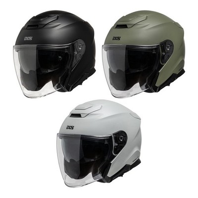 IXS Rapid J 1.0 Matte Black Modular Jet Helmet With Sun Visor ECE 22.06