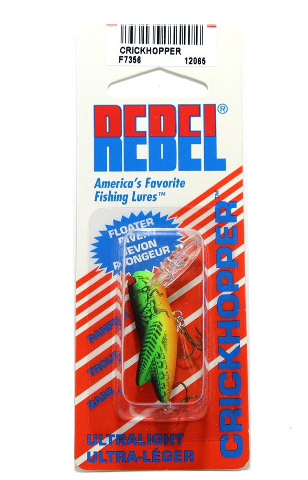 Lot De 3 Leurres Rebel Crickhopper – Crickets/Sauterelles – Coloris Fire Tiger