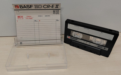 BASF CR-E II 120 *UNBESCHRIFTET* TYPE 2 Audiokassette Kassette Cassette sehr gut