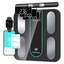 Healthkeep Scale for Body Weight Digital Bathroom Scale with 8 Electrodes, 21...