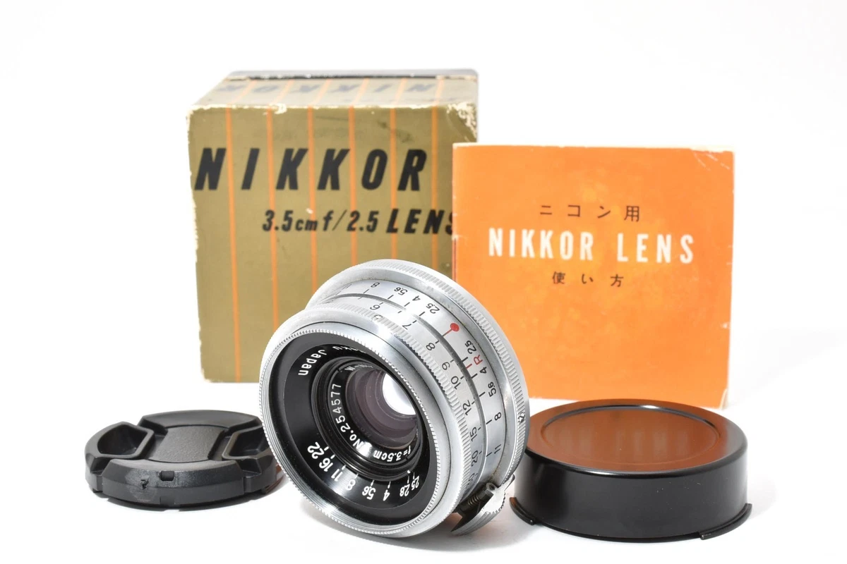 Nikon NIKKOR W Camera Lenses 35mm Focal f/2.5 Maximum Aperture for