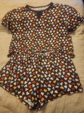 Heart Print Short Sleeve Pajama Set Old Navy SMALL