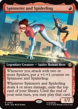 Spinneret and Spiderling (Extended Art) - 264 - Marvel's Spider-Man - MTG