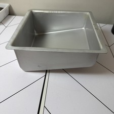 Fat Daddios Topsy Turvy Mad Dadder*8” Square Cake Pan*4” to 2.5” Opp. Sides Cook