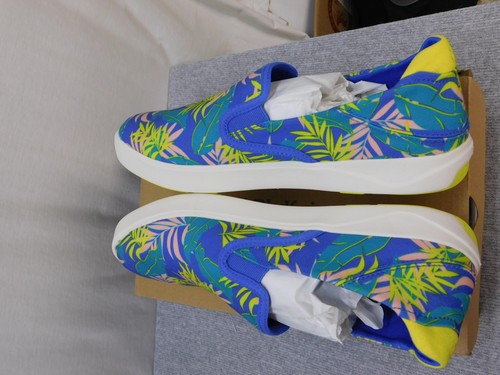 Olukai Lae'ahi Pa'i Shoes Mens Size 11 Sunset Blue Aloha Slip On Canvas Floral - Picture 5 of 8