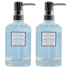 (2-PACK) Aroma Aria SEA SALT MINERAL Hand Wash Liquid Soap w/ Essential Oils