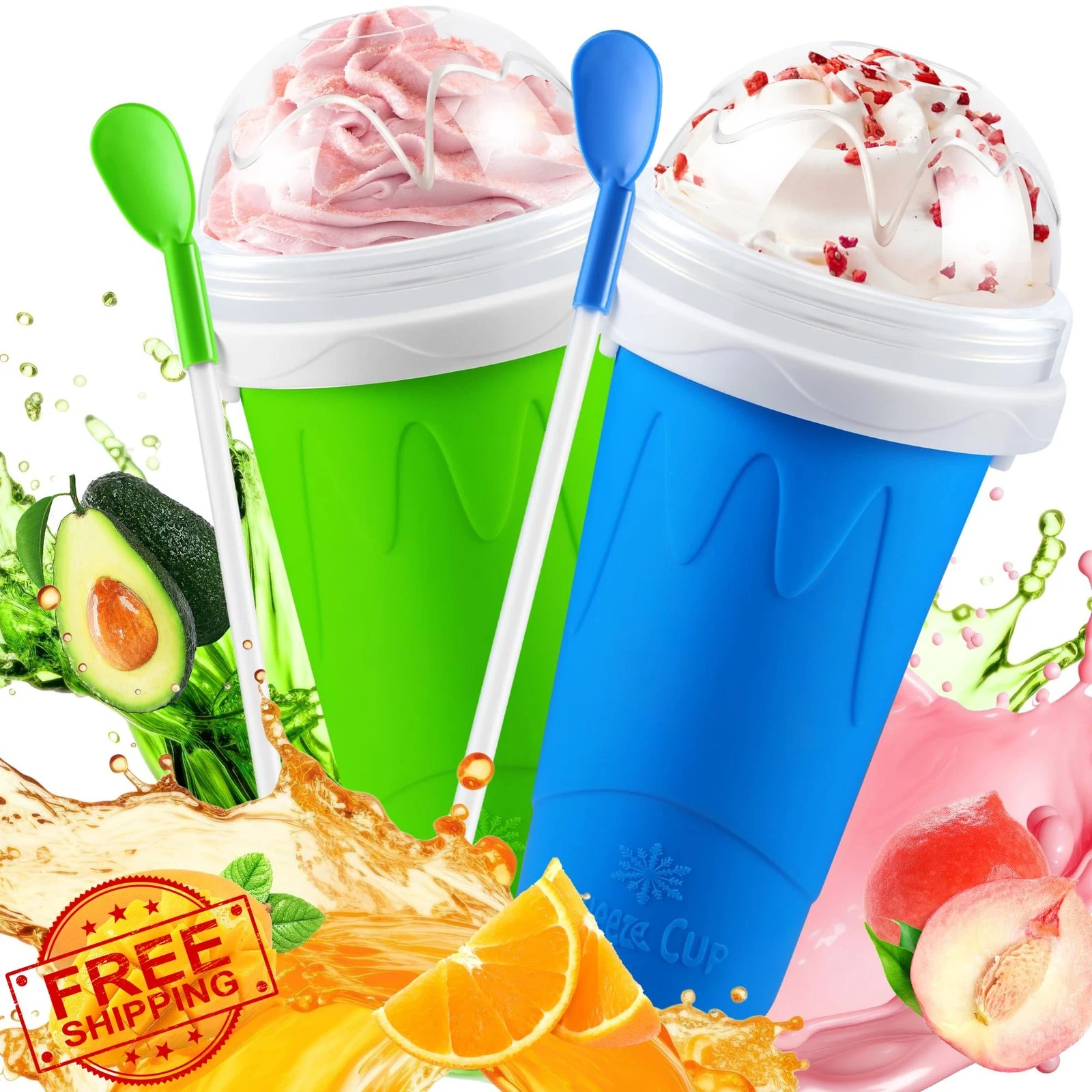 tgosomt Blue+Green Slushie Maker Cup