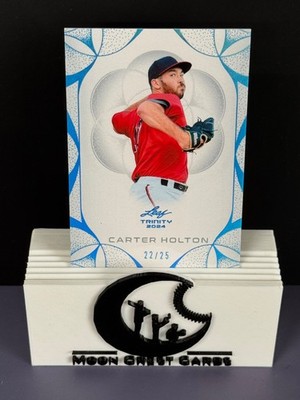 Carter Holton (RC | #/25 Platinum) - 2024 Leaf Trinity #45 | Vanderbilt | Braves