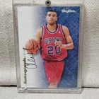 SkyBox 1996-97 Skybox Premium Autographics Allan Houston Pistons Black Ink Auto
