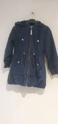 MÄDCHEN JASPER CONRAN MANTEL ALTER 6-7 JAHRE MARINEBLAU LEICHT FREIZEIT REISSVERSCHLUSS JACKE 