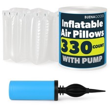 330 Count 4x8 Inflatable Air Pillows for Shipping with Hand Pump - Ideal for ...